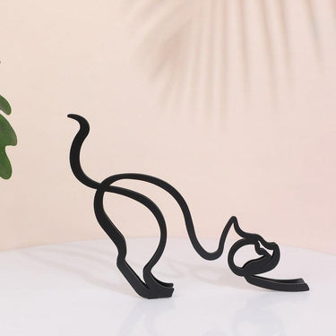 Cat Silhouette Metal Sculpture Sculptures & Statues KittyNook Cat Company